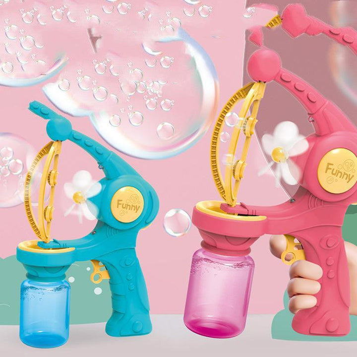 New Children's Electric Bubble Machine Toys Fully Automatic Bubble Porous - Trendha