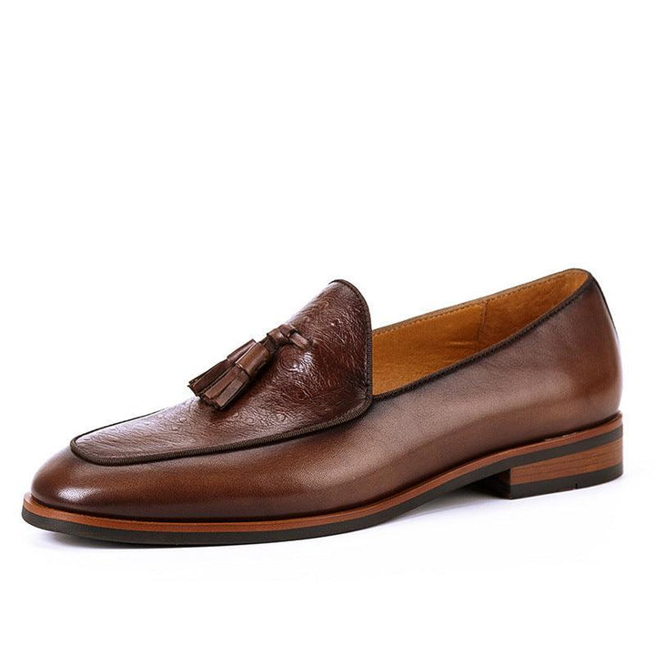 British Top Layer Cowhide One-step Men's Business Casual Loafers - Trendha