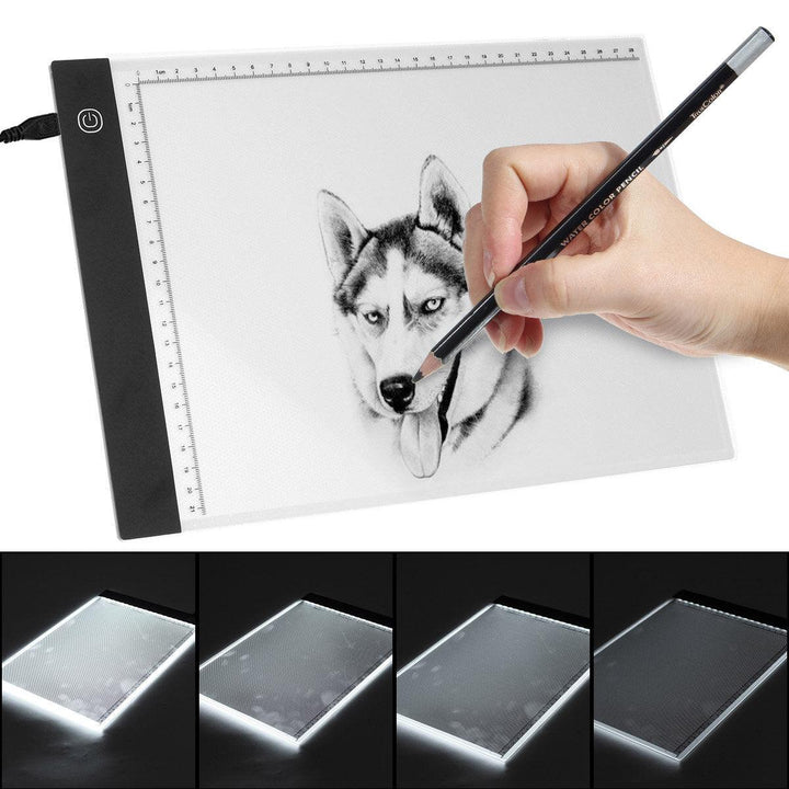 A3/A4 Dimming LED Art Tattoo Stencil Light Box Tracing Drawing Board Graphic - Trendha