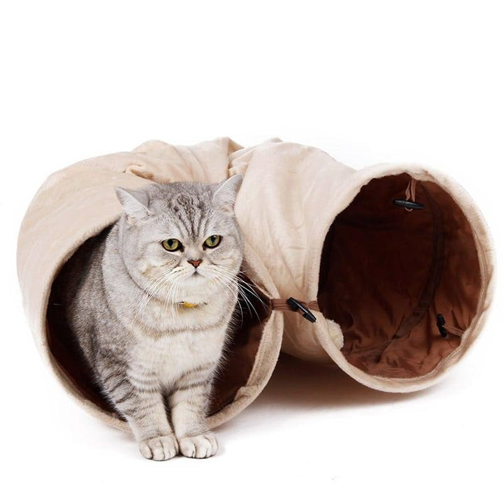Foldable Long Tunnel with Ball Toy for Cats - Trendha