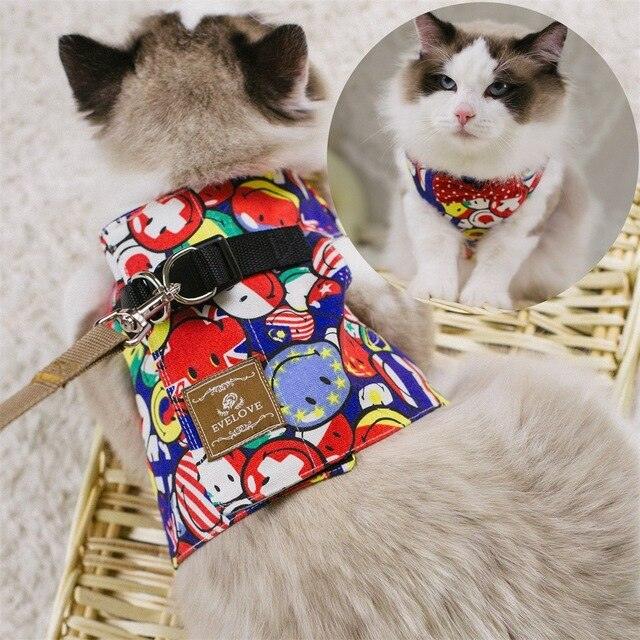 Gentleman Style Cat Harness with Leash - Trendha