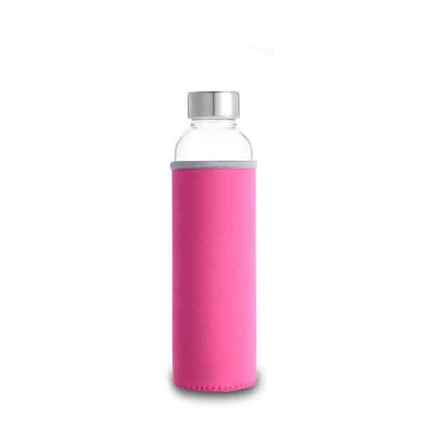 Glass Water Bottle with Stainless Steel Lid - Trendha