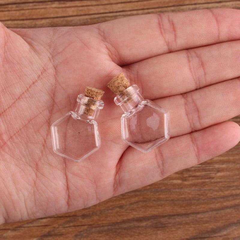 Hexagon Shaped Glass Spice Jars 50 Pcs Set - Trendha