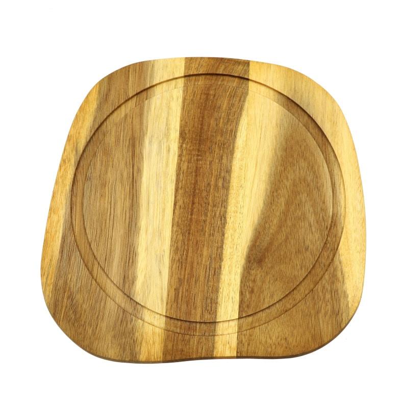 Natural Wooden Chopping Board with Juice Groove - Trendha