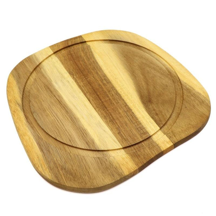 Natural Wooden Chopping Board with Juice Groove - Trendha