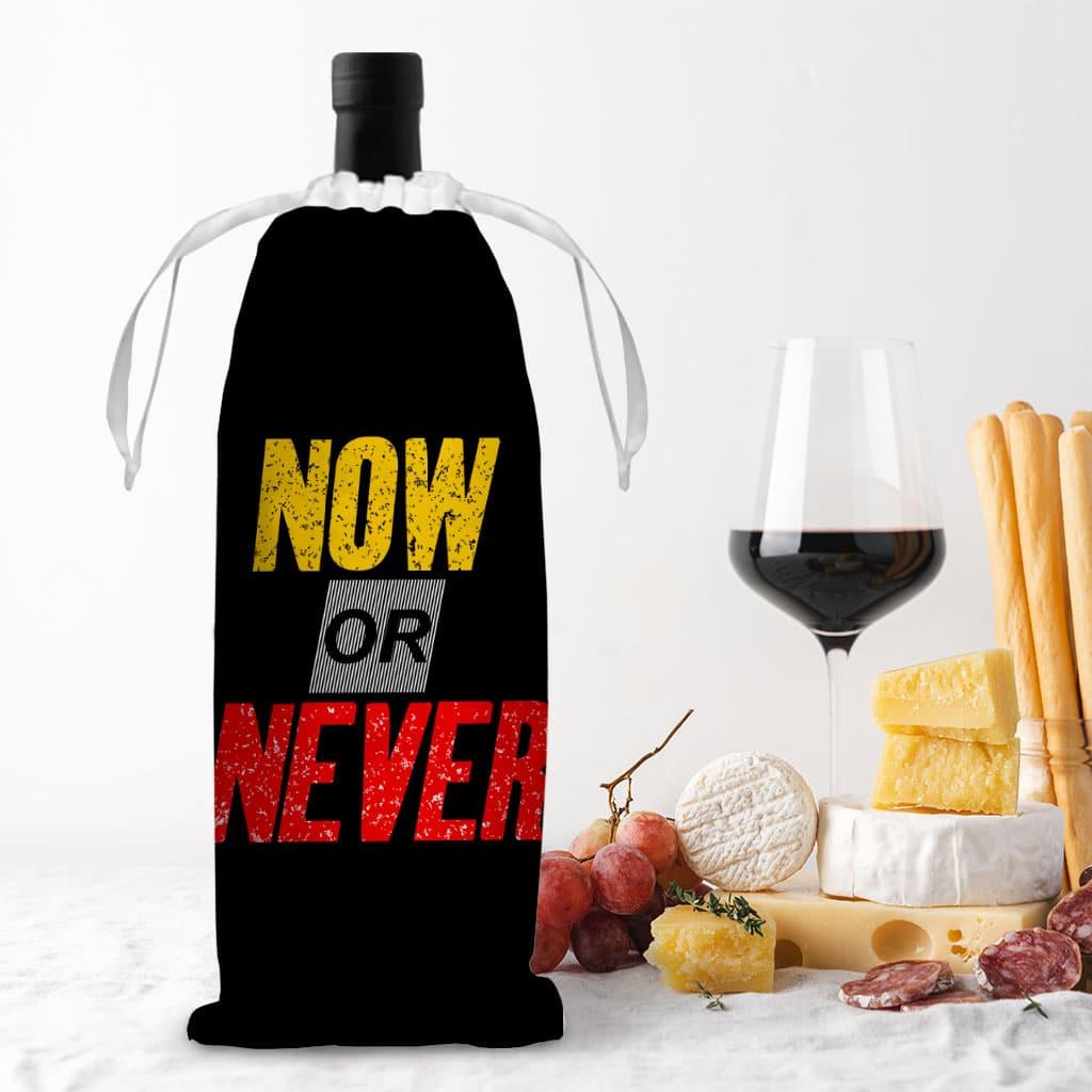 Now Or Never Wine Tote Bag - Cool Wine Tote Bag - Trendy Wine Tote Bag - Trendha