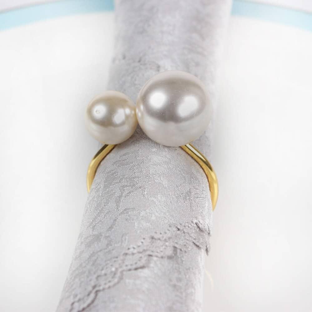 Pearl Napkin Ring 12 Pcs Set - Trendha