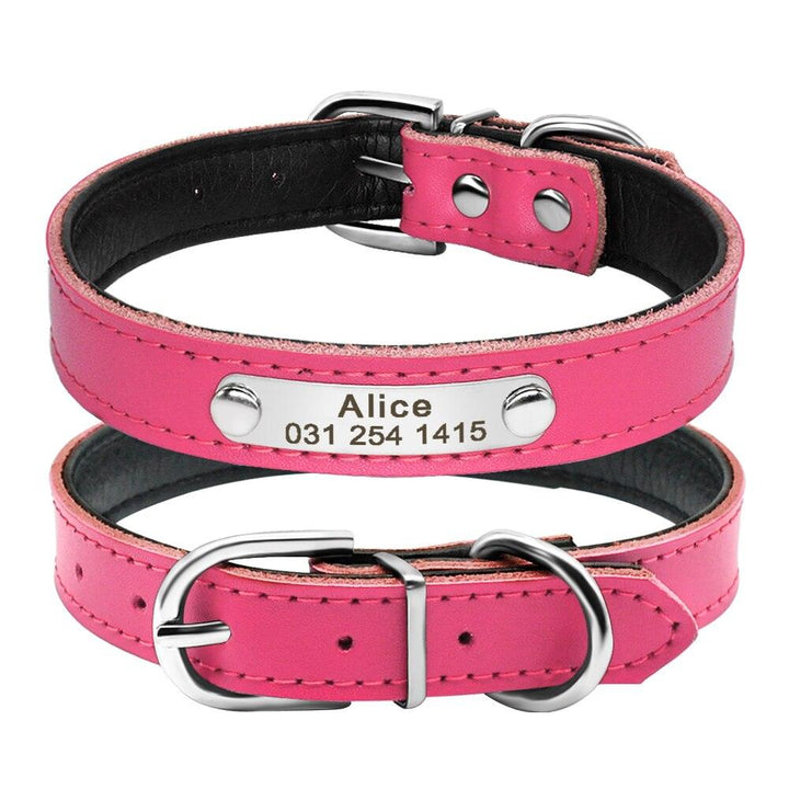 Pet Personalized Leather Collar - Trendha