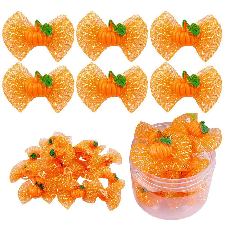 Pet Pumpkin Hair Bows 20 pcs Set - Trendha