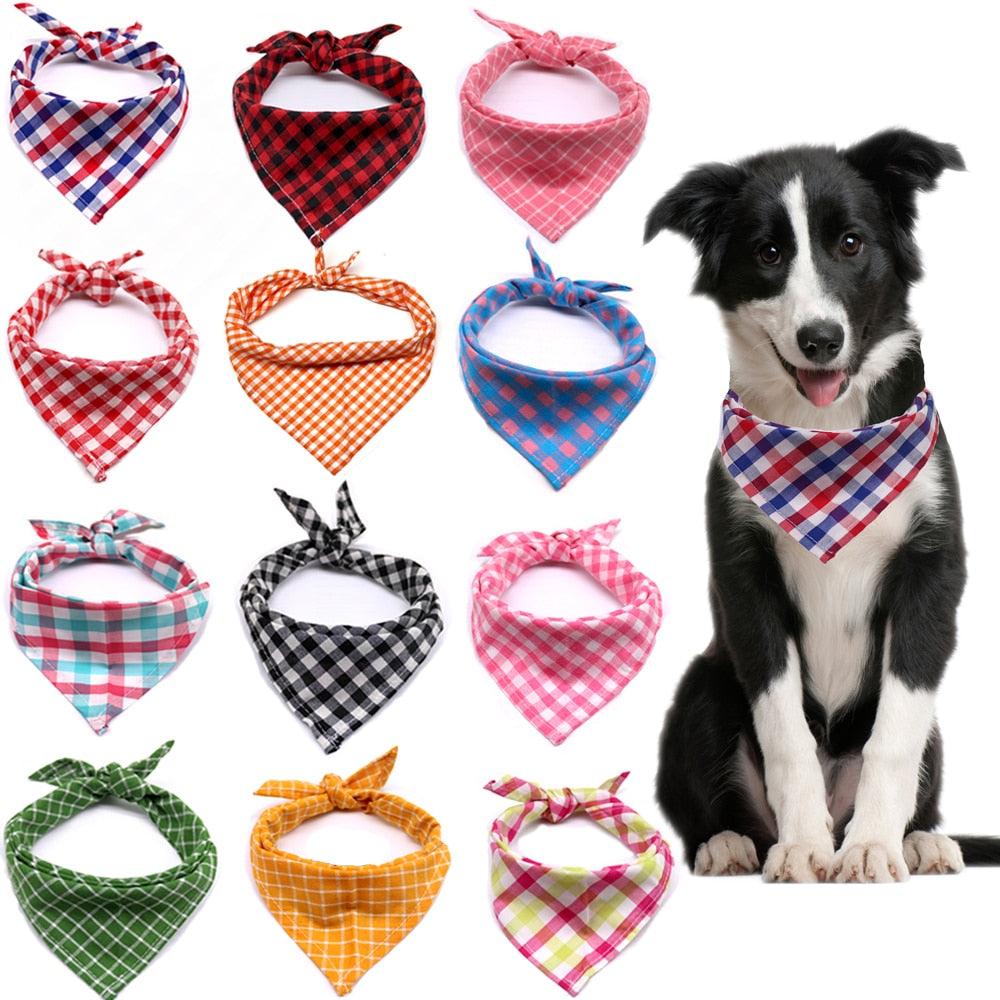 Pets Plaided Bandana - Trendha