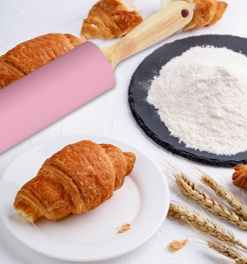Pink Stainless Steel / Silicone Rolling Pin - Trendha