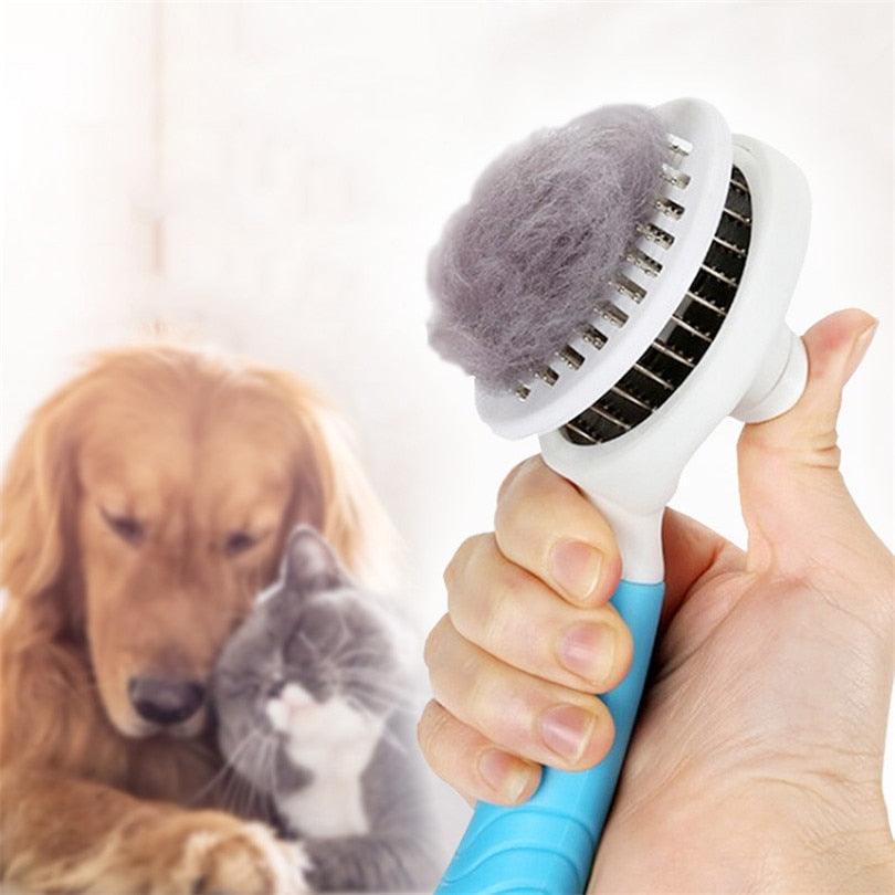 Self Cleaning Hair Shedding Dog Comb - Trendha