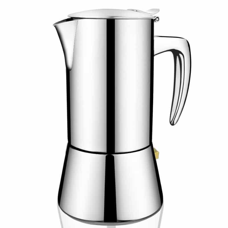 Silver Color 304 Stainless Steel Espresso Coffee Maker - Trendha