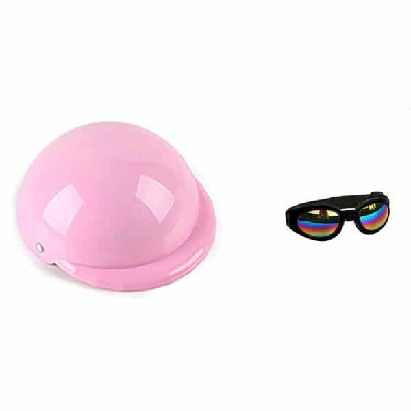 Small Pet Helmet and Sunglasses - Trendha