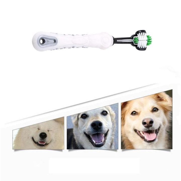 Three Sided Toothbrush for Pets - Trendha
