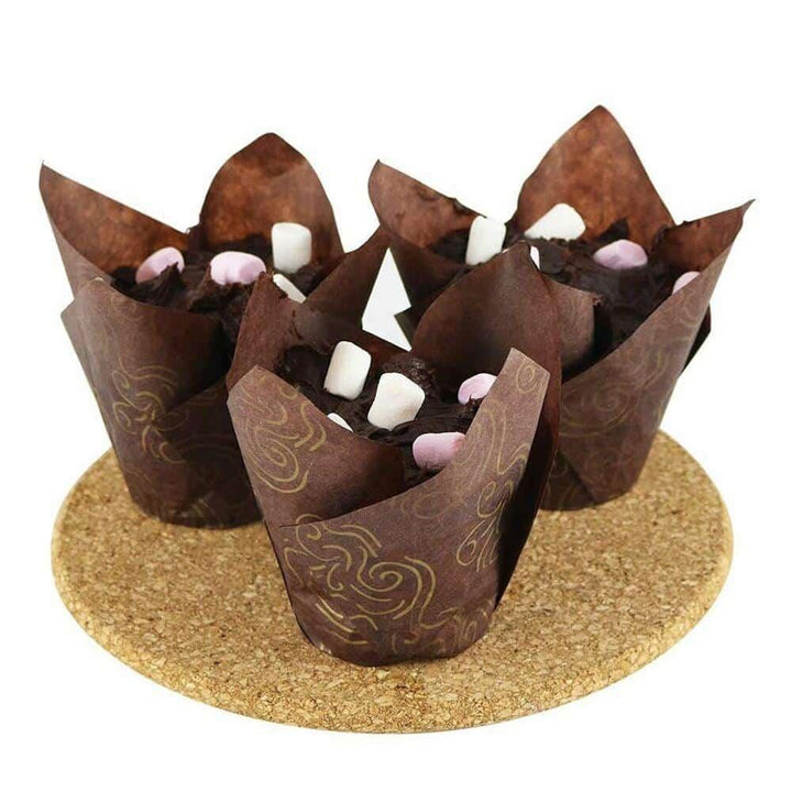 Tulip Shape Cupcake Baking Cup Set 50 Pcs - Trendha