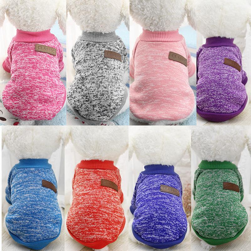 Warm Cotton Melange Color Dog’s Sweater - Trendha